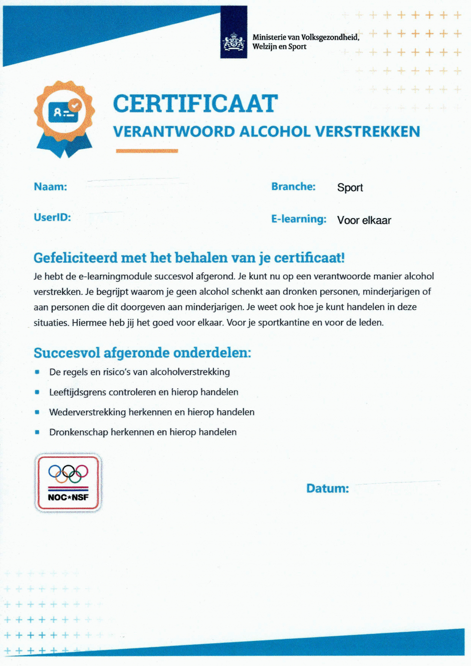 IVA Certificaat